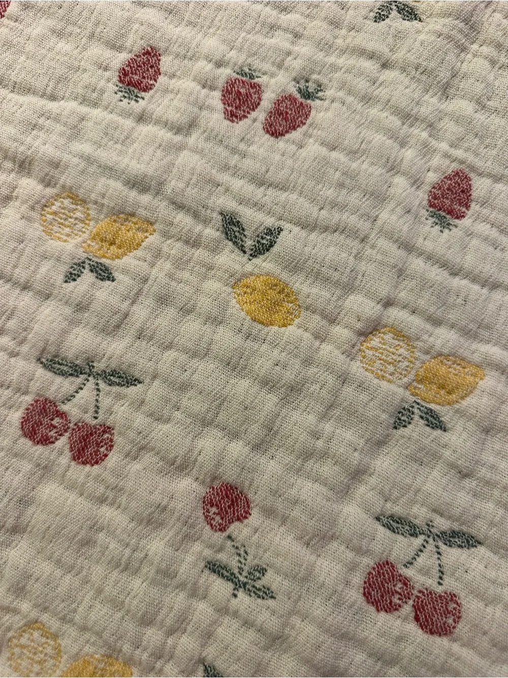 Cotton Throw Blanket in Cream